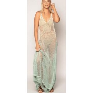 Chic Gradient crochet Maxi cover up